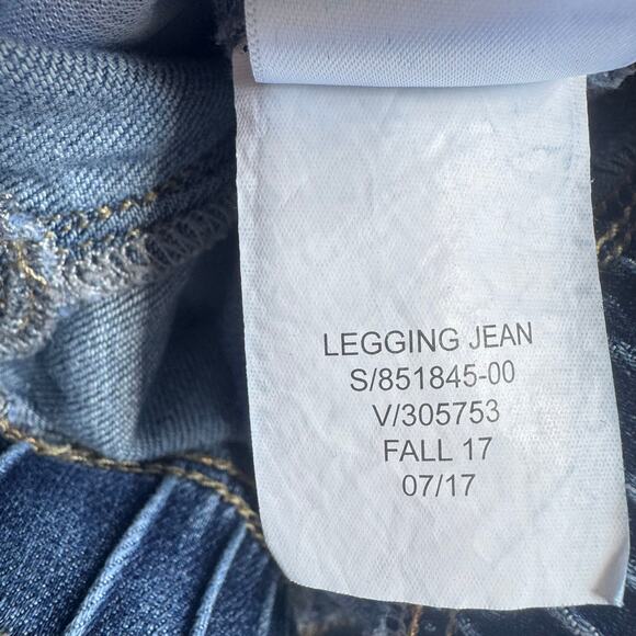 Disney Gap Girls 2T Jean Leggings Mickey Minnie Mouse Embroidered Stretch Denim - Picture 6 of 7